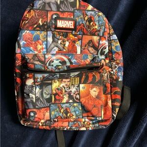 Marvel Red and Black Comic Art Backpack